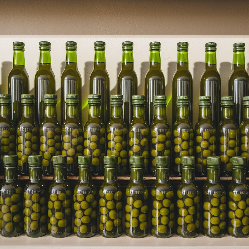 Green Olives bottles