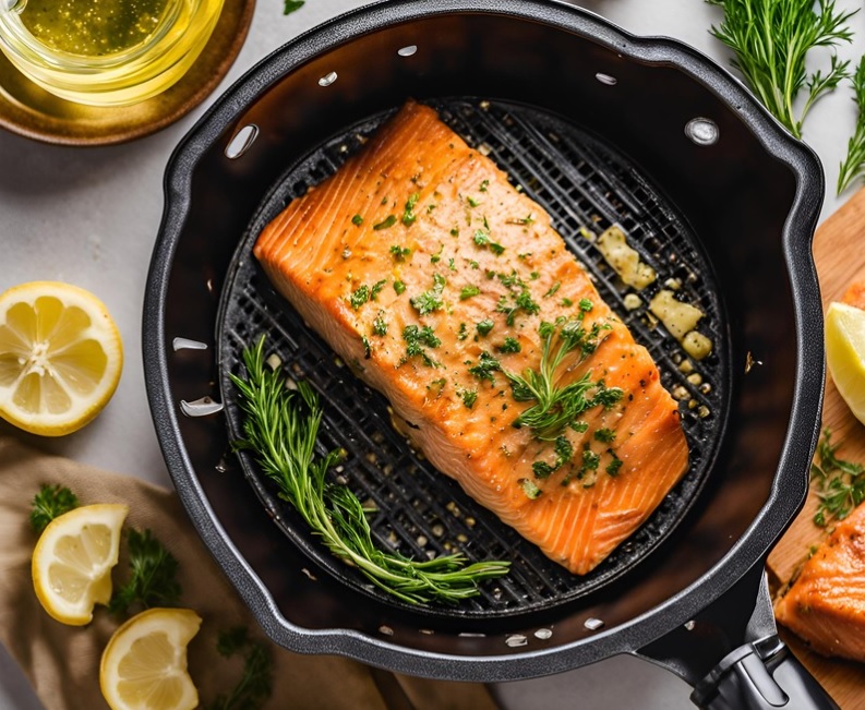 Garlic Butter Salmon in the Air Fryer