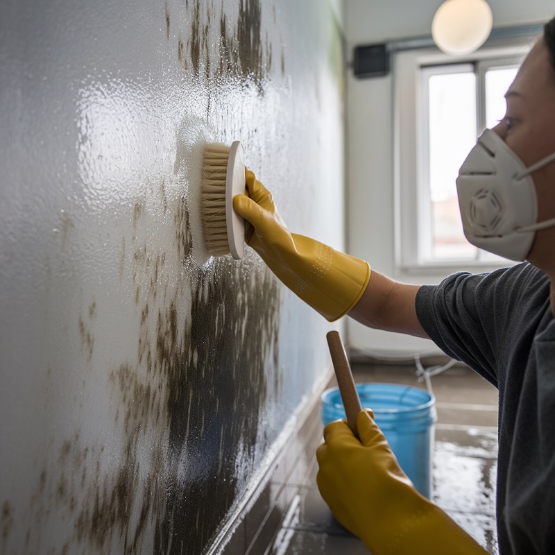 Clean Mold from Walls with Bleach