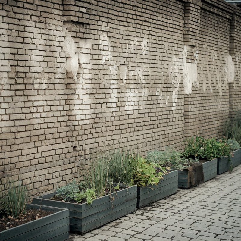 white stains appear in brick wall