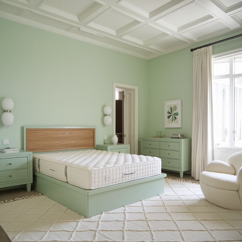 Bedroom Interior seafoam green