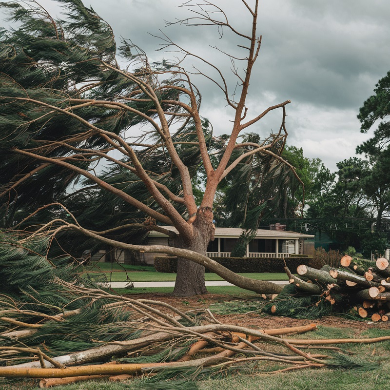 damaged tree